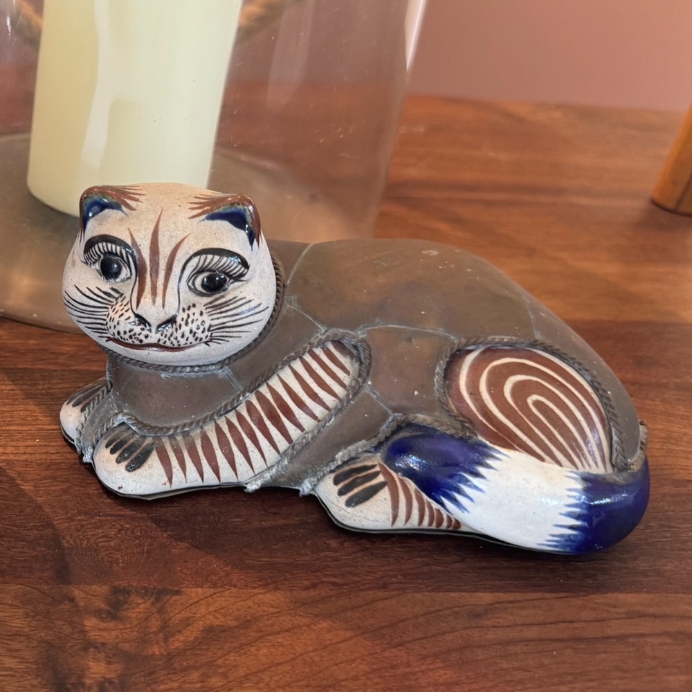 Vintage cat and owl